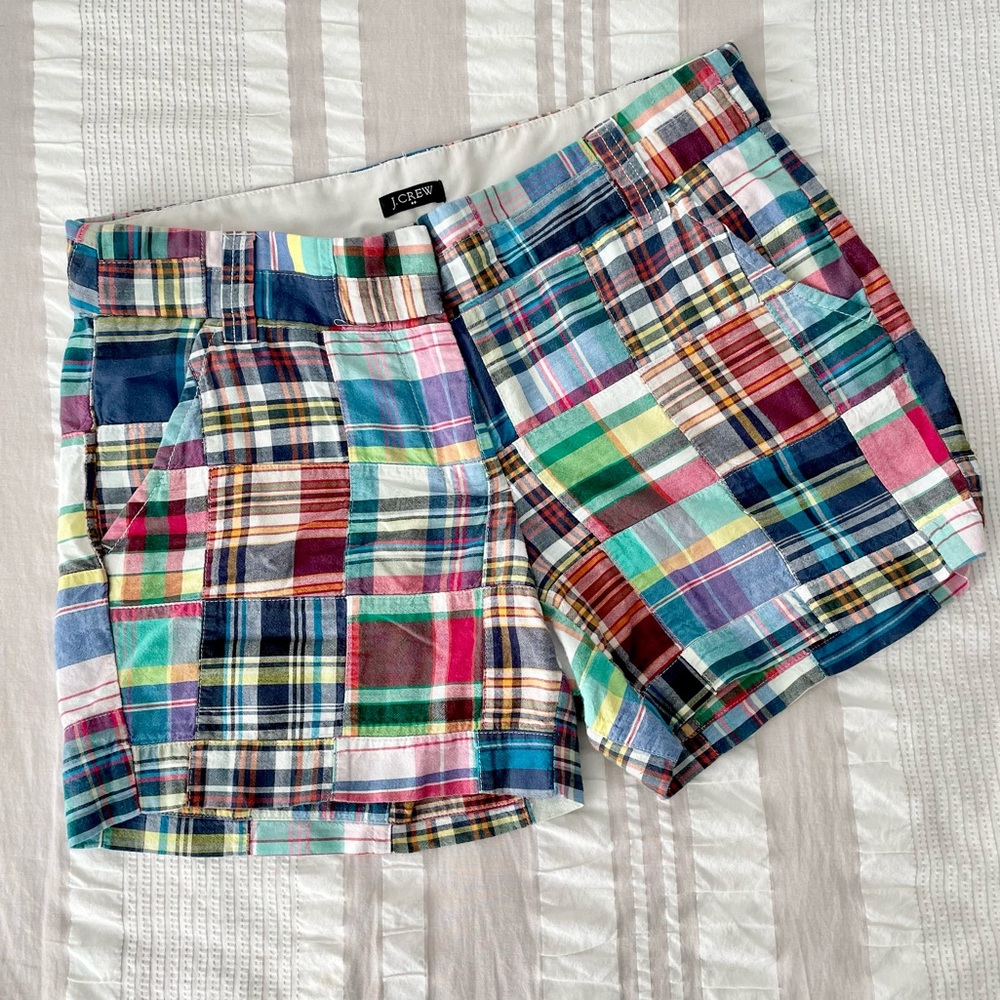 J.CREW City Fit Colorful Patch Shorts Size 4